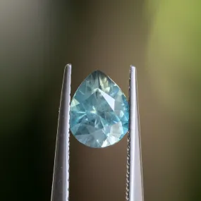 1.20CT PEAR SAPPHIRE, SILKY MEDIUM TEAL, 7.34X5.94MM