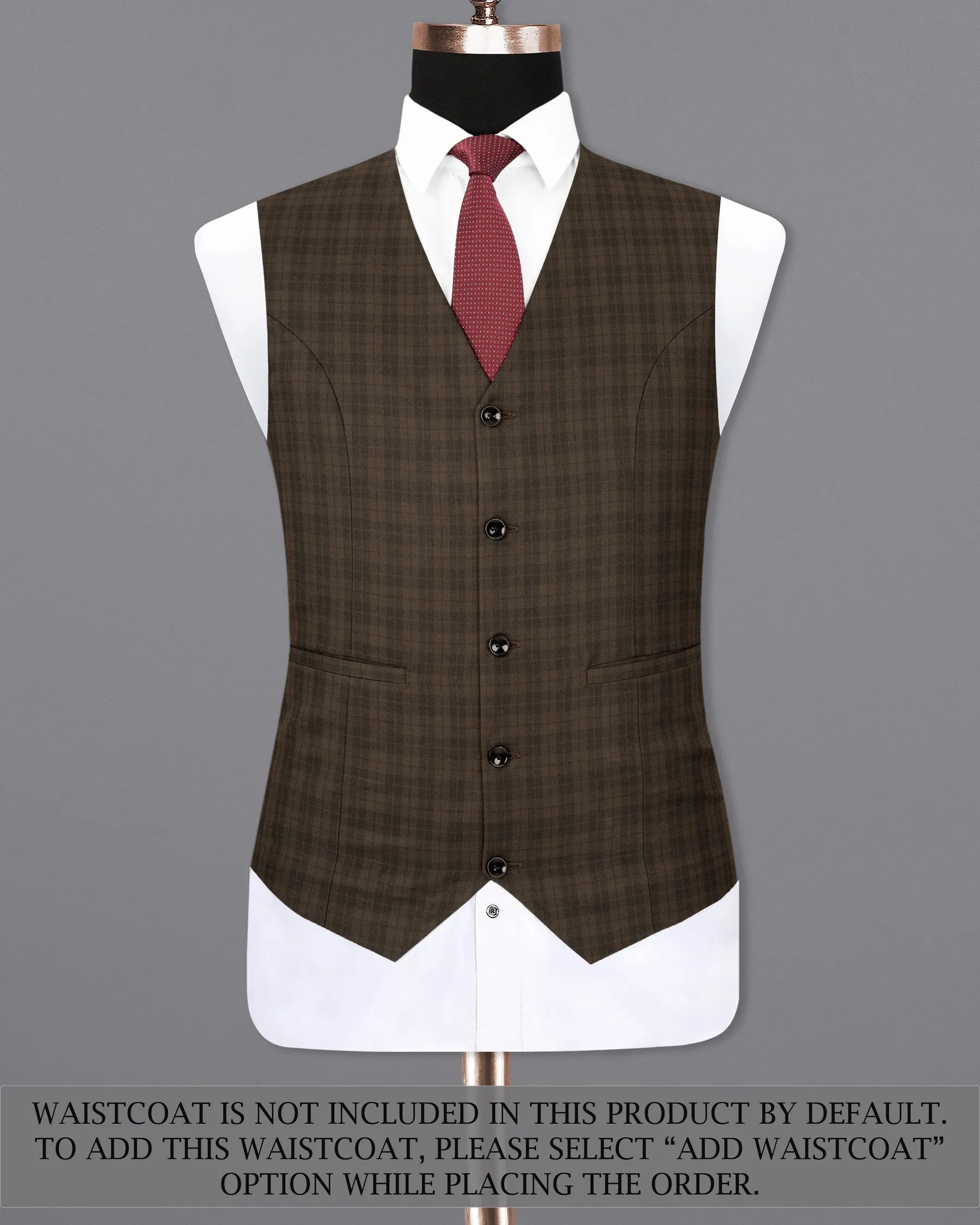 Armadillo Brown Plaid Double-breasted Suit