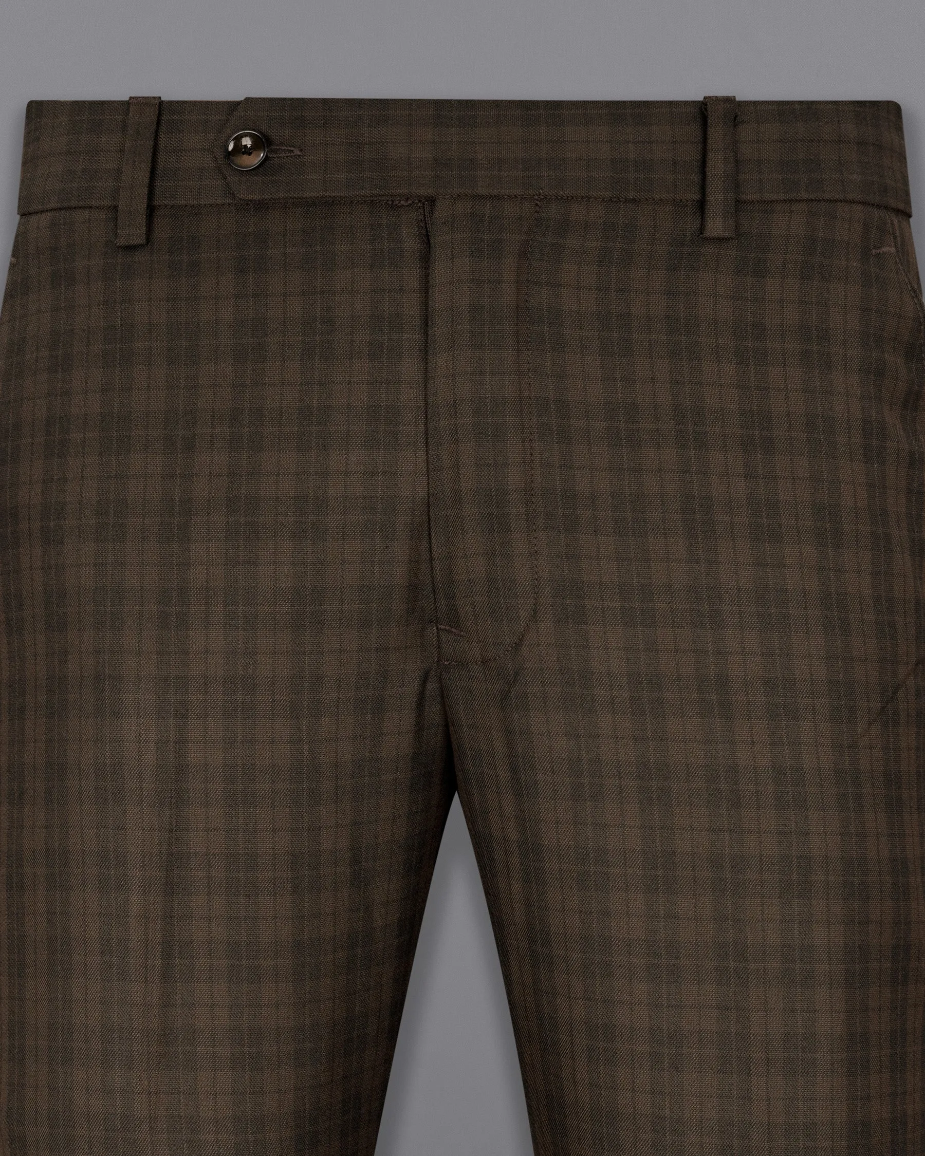 Armadillo Brown Plaid Double-breasted Suit