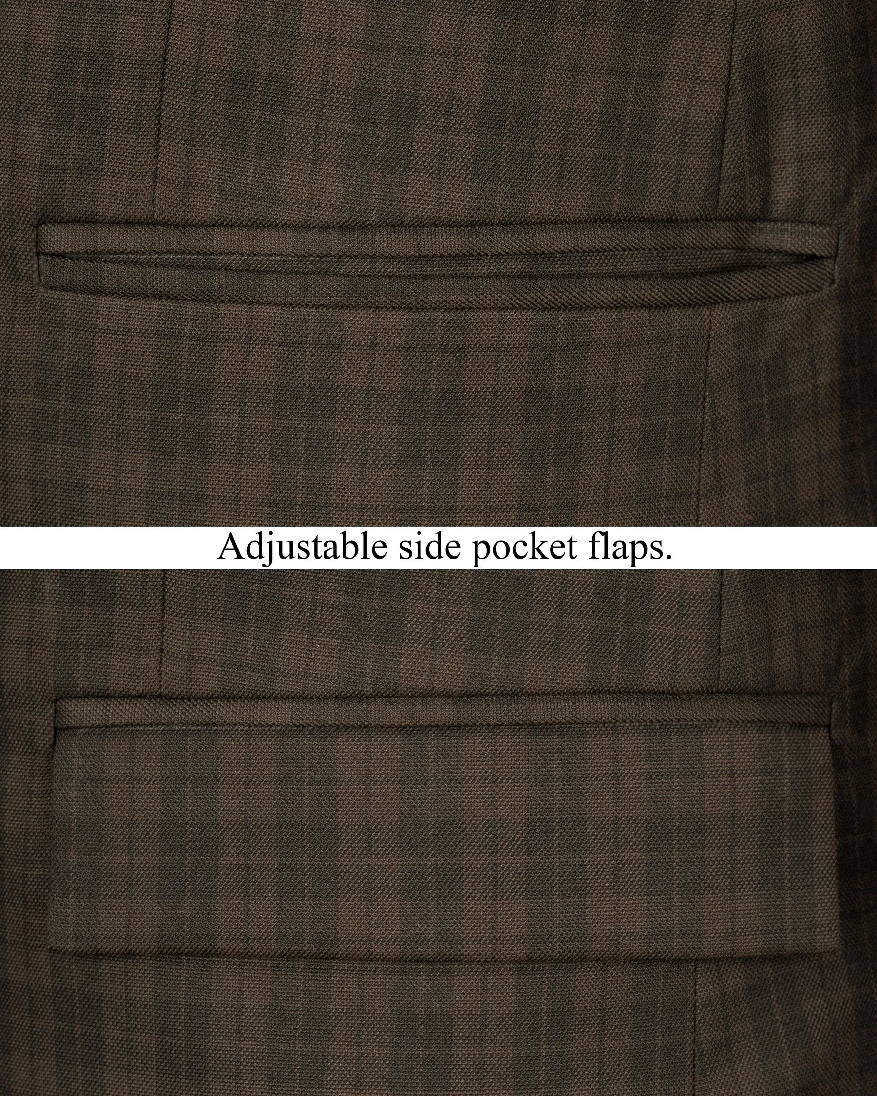 Armadillo Brown Plaid Double-breasted Suit