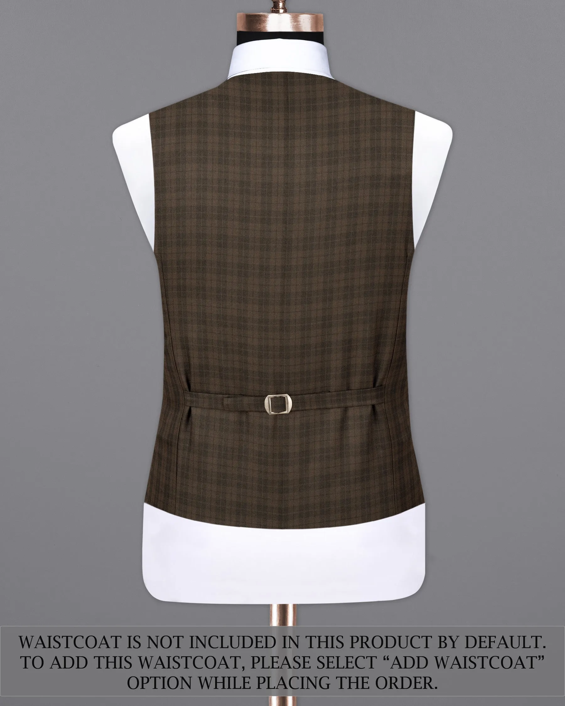 Armadillo Brown Plaid Double-breasted Suit