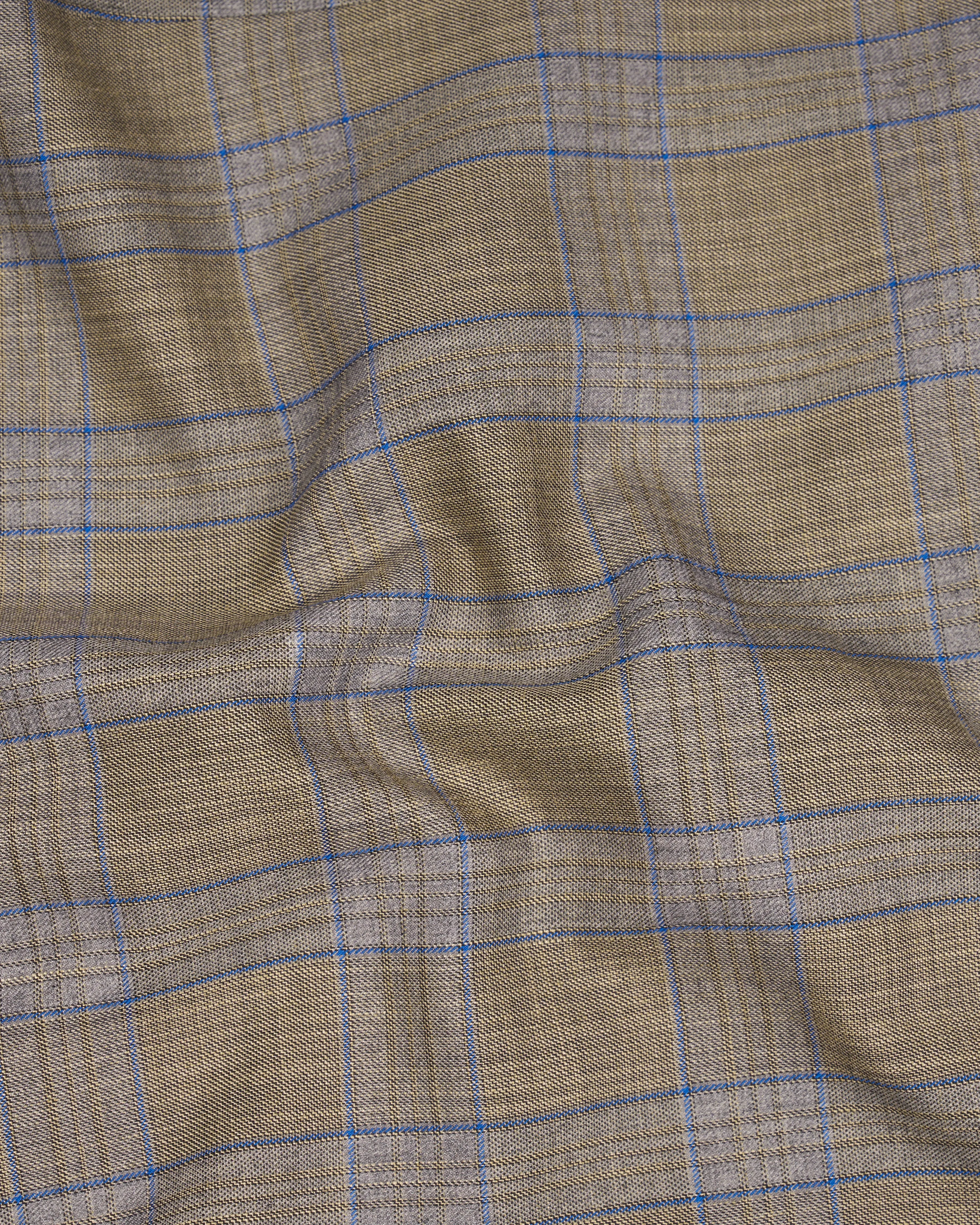 Arrowtown Brown with Azure Blue Plaid Pant