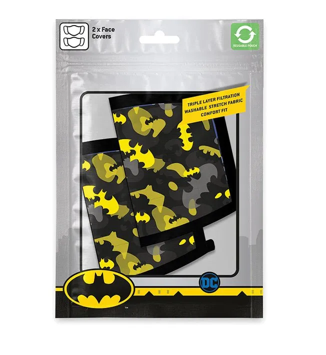 Batman Yellow Camo Face Mask 2 Pack