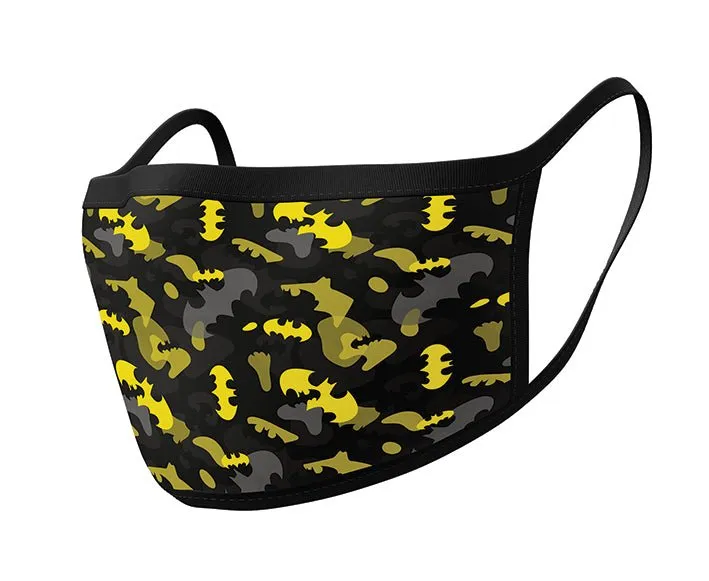 Batman Yellow Camo Face Mask 2 Pack