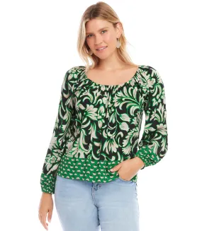 Border Print Top