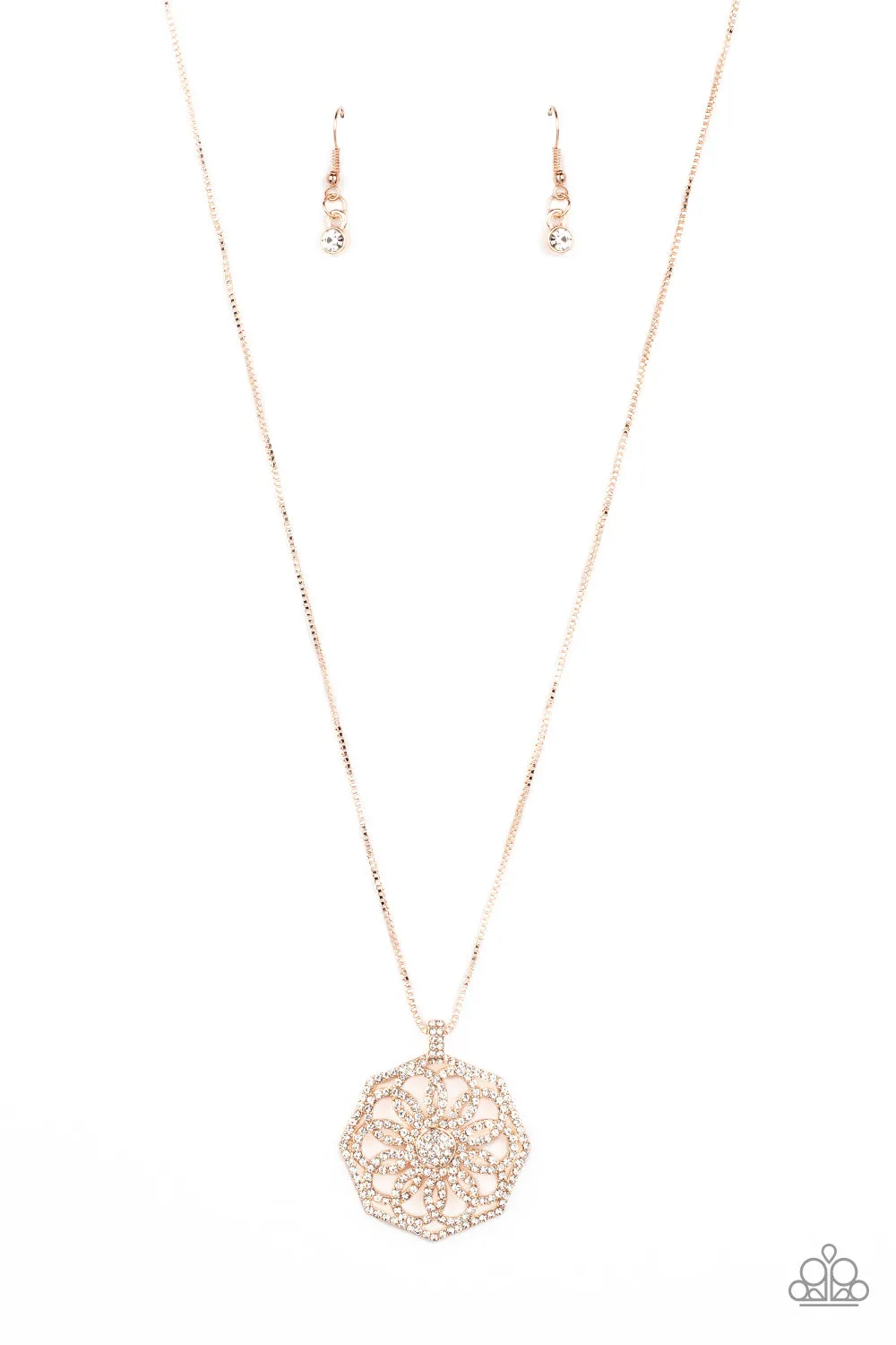 Botanical Bling - Rose Gold Necklace