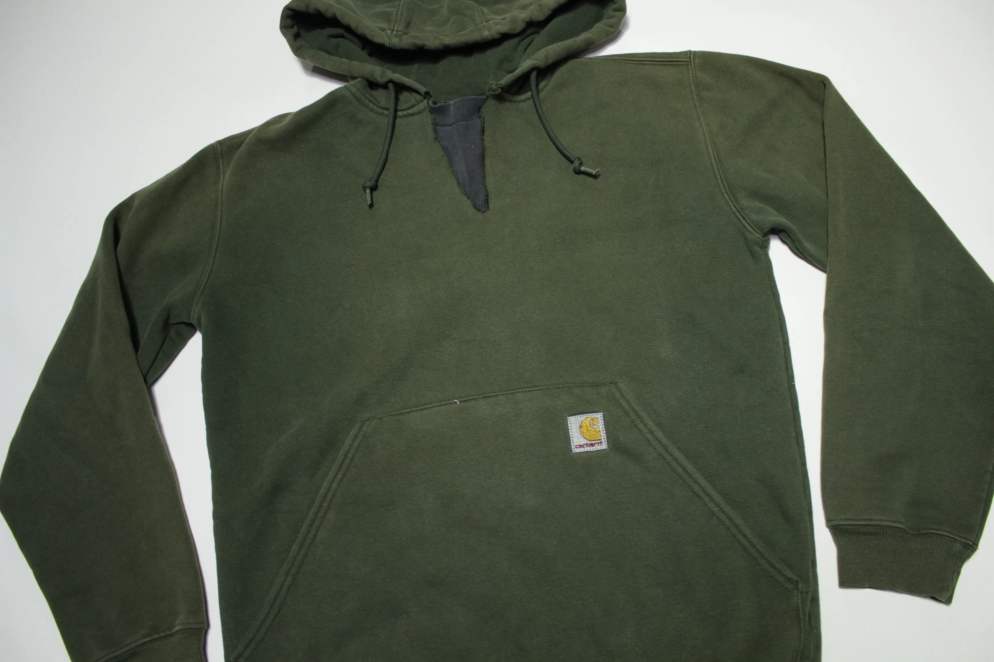 Carhartt K121 ARMY Green ARG Pullover Construction Hoodie Sweatshirt