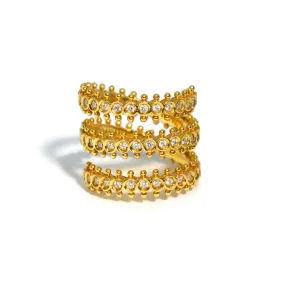 Carla Amorim - Caminho - Ring with Diamonds, 18k Yellow Gold