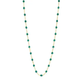 Classic Gigi Emerald necklace, yellow gold, 16.5"