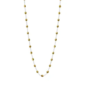 Classic Gigi Gold necklace, White Gold, 16.5"