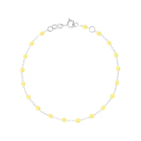 Classic Gigi Mimosa Bracelet, White Gold, 6.7"