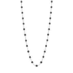 Classic Gigi Quartz Necklace, White Gold, 16.5"