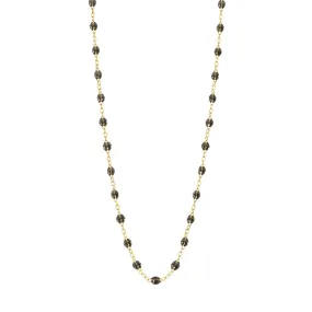 Classic Gigi Quartz Necklace, Yellow Gold, 16.5"