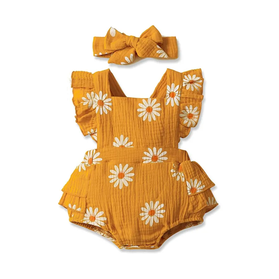 Daisy romper & headband set