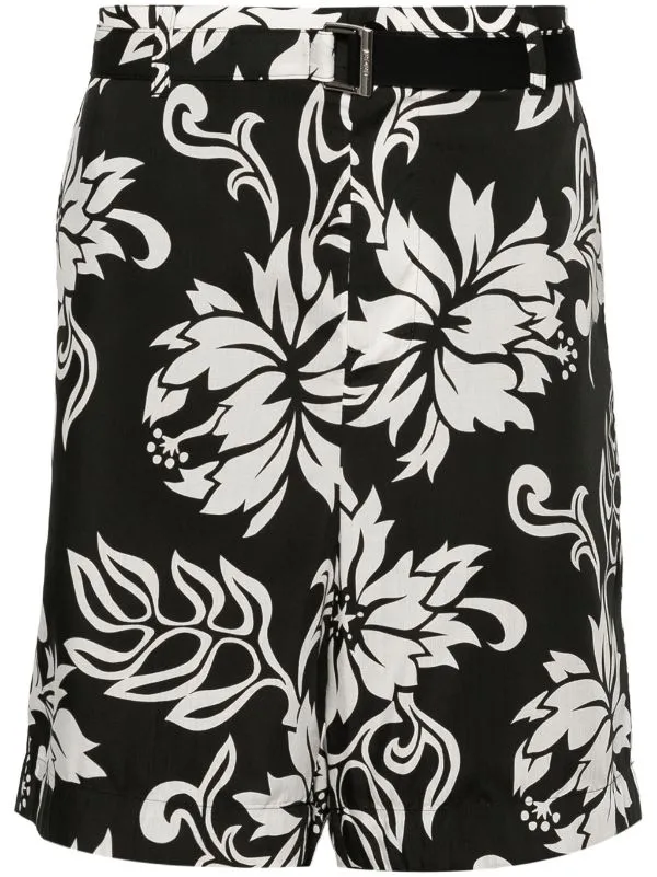 FLORAL-PRINT POPLIN SHORTS