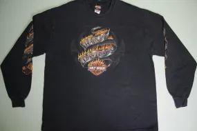 Harley Davidson Vintage 2006 Rough Riders Long Sleeve Made in USA Mandan T-Shirt