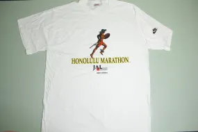 Honolulu Marathon Hawaii Japan Airlines JAL Vintage 90's Nike Grey Tag USA T-Shirt