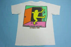 Keith Haring 1989 Vintage 80s National Coming Out Day Gay LGBQT Single Stitch T-Shirt