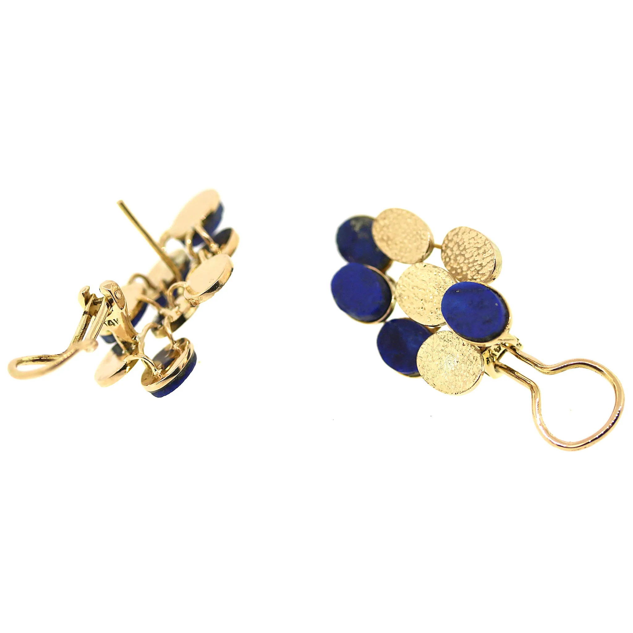 Lapis and Gold Bubbles Earrings