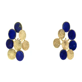 Lapis and Gold Bubbles Earrings