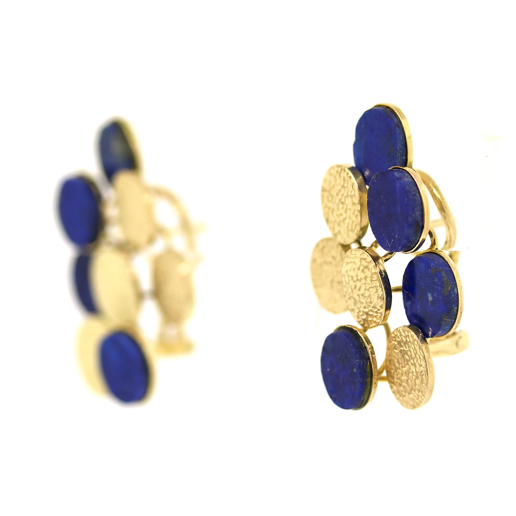 Lapis and Gold Bubbles Earrings