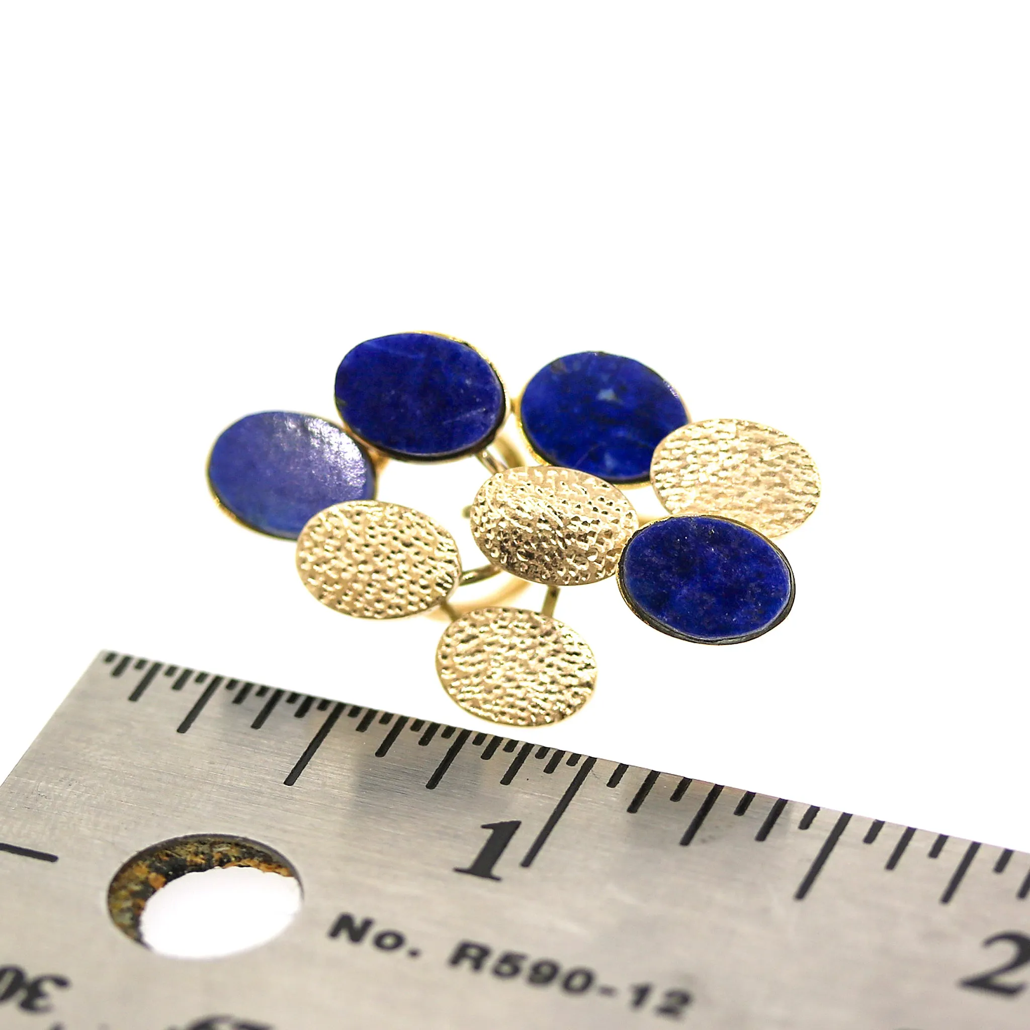 Lapis and Gold Bubbles Earrings