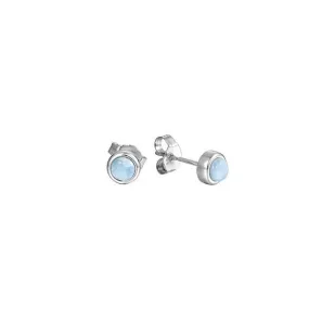 Larimar Circle Stud Earrings