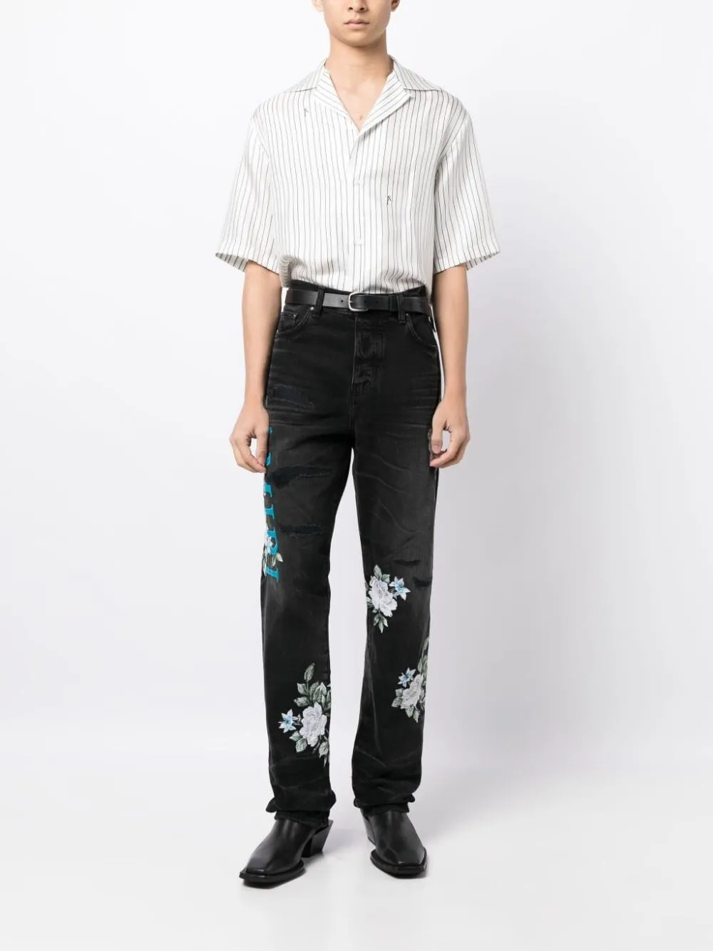 MA FLORAL STRAIGHT JEANS