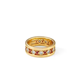 Mogul Diamond Band with Rubies