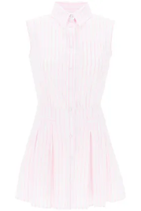 MVP WARDROBE striped mini chemisier dress