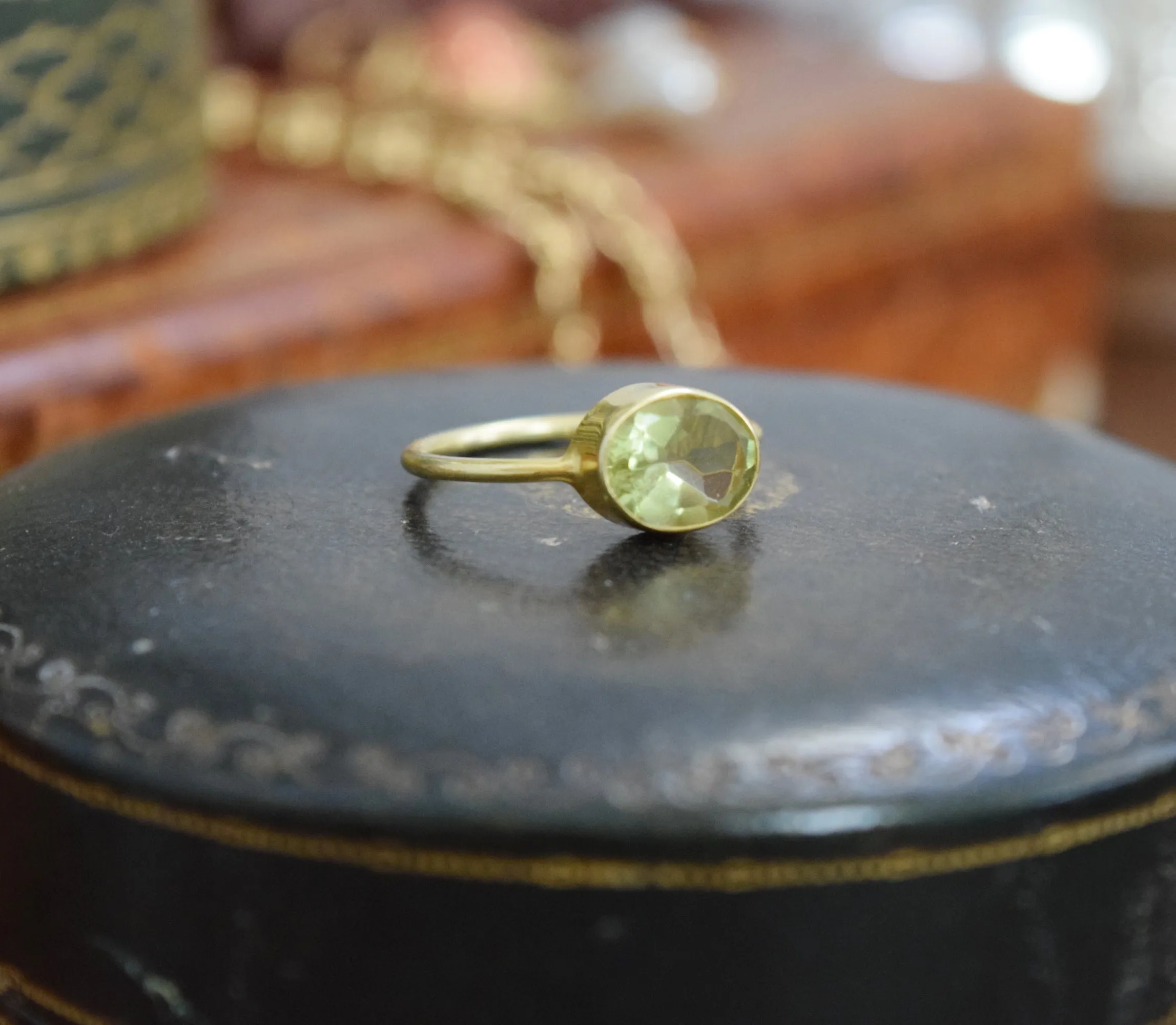 ON SALE - Lemon Quartz Vermeil Ring