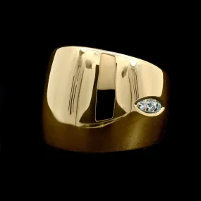 Roberto Coin 18K Yellow Gold Estate Diamond Golden Gate Ring