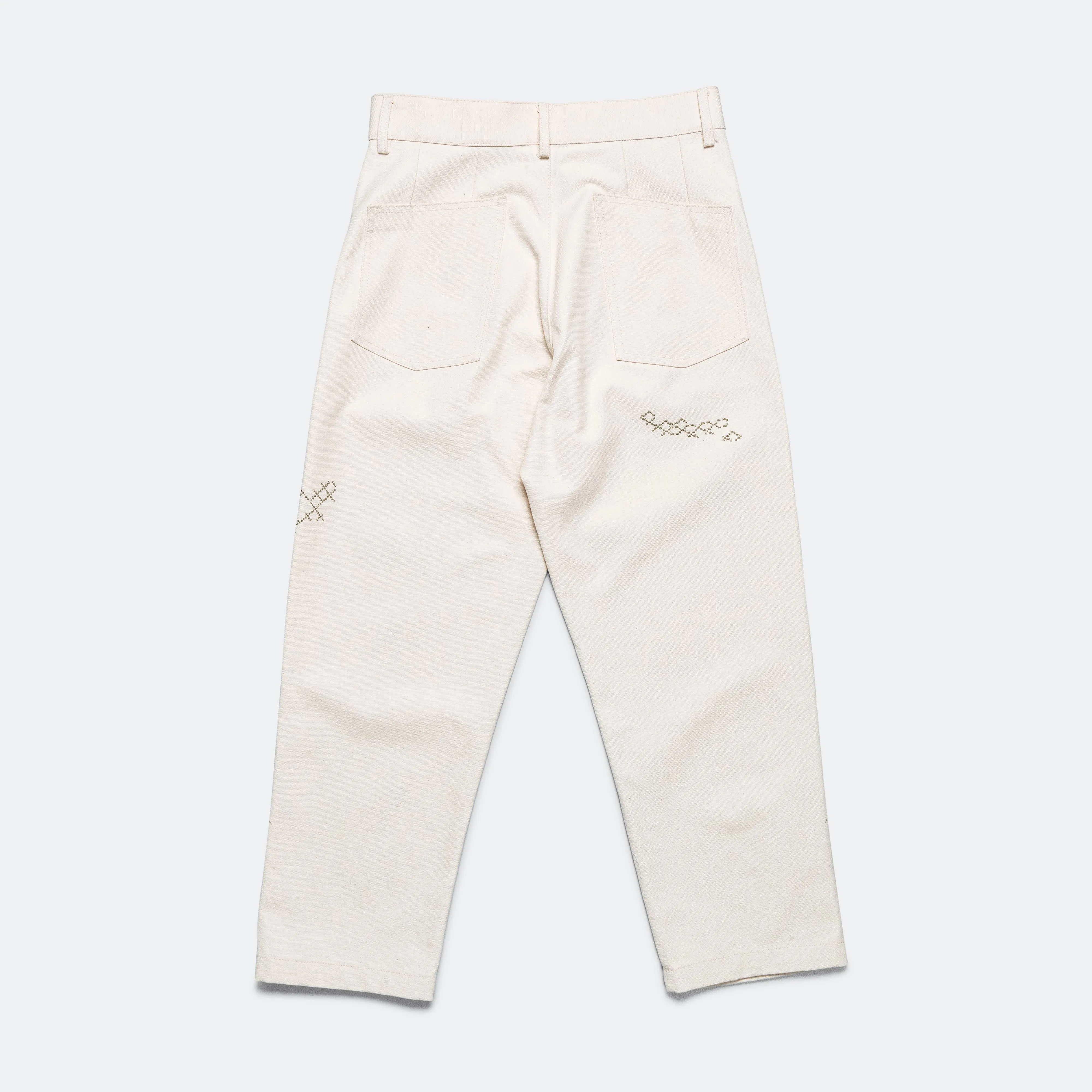 Shabaket Seid Canvas Utility Pants - Off White