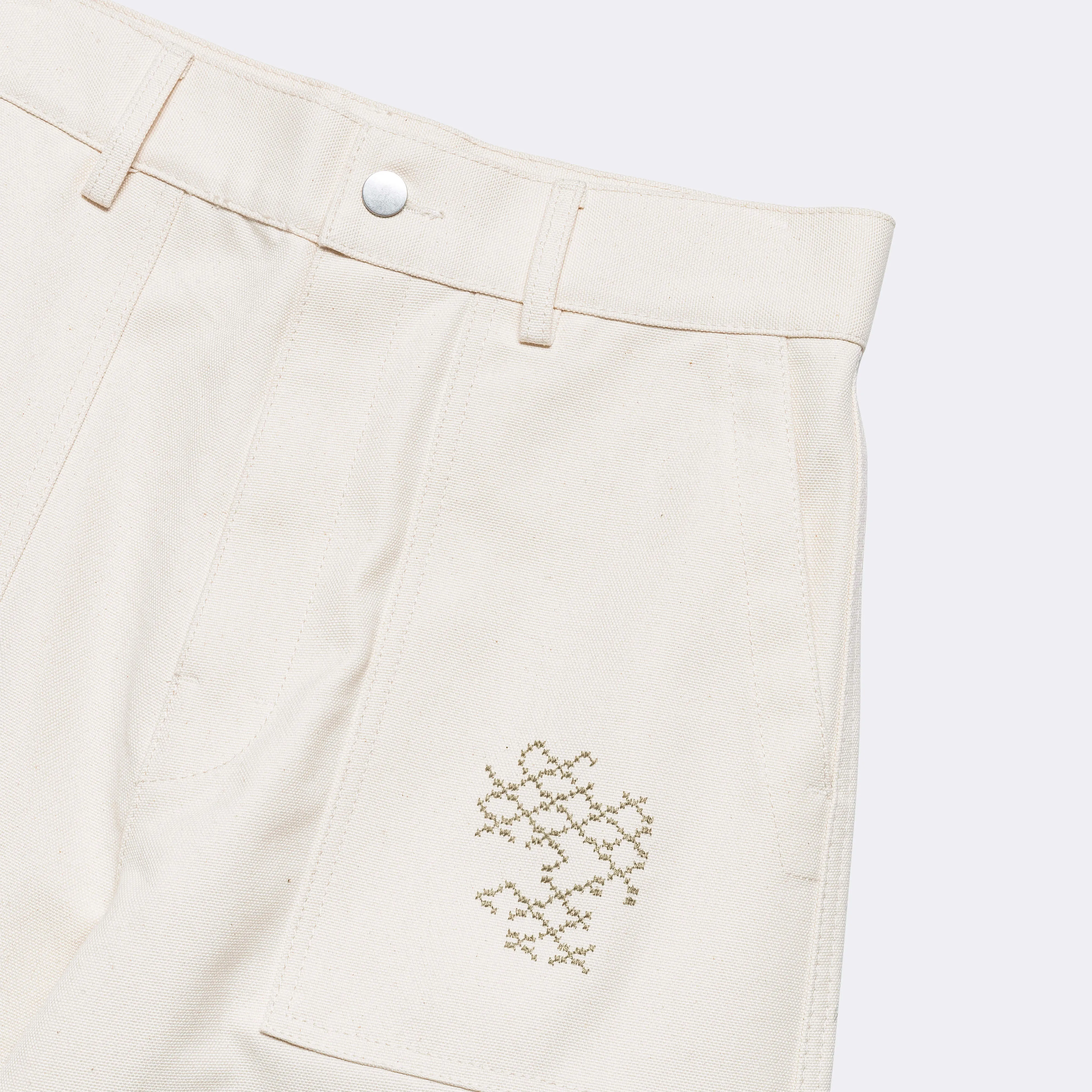 Shabaket Seid Canvas Utility Pants - Off White