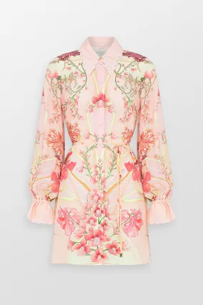 Shift Shirt Floral Mini Dress