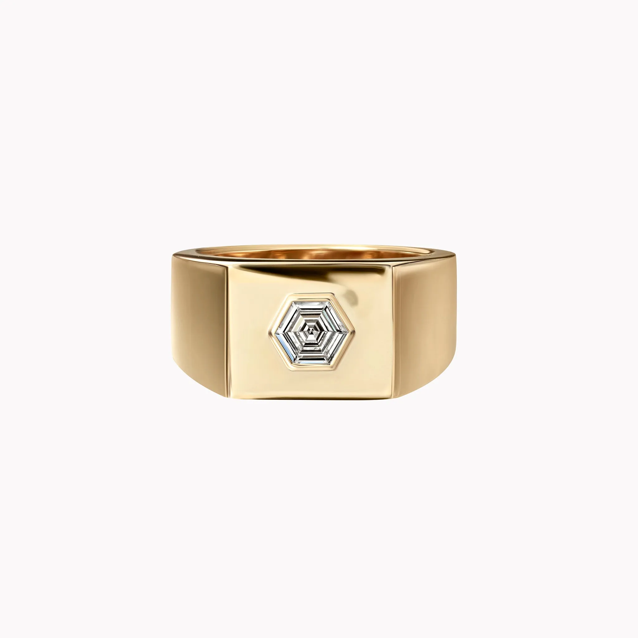 The Dane Hexagon Signet Ring