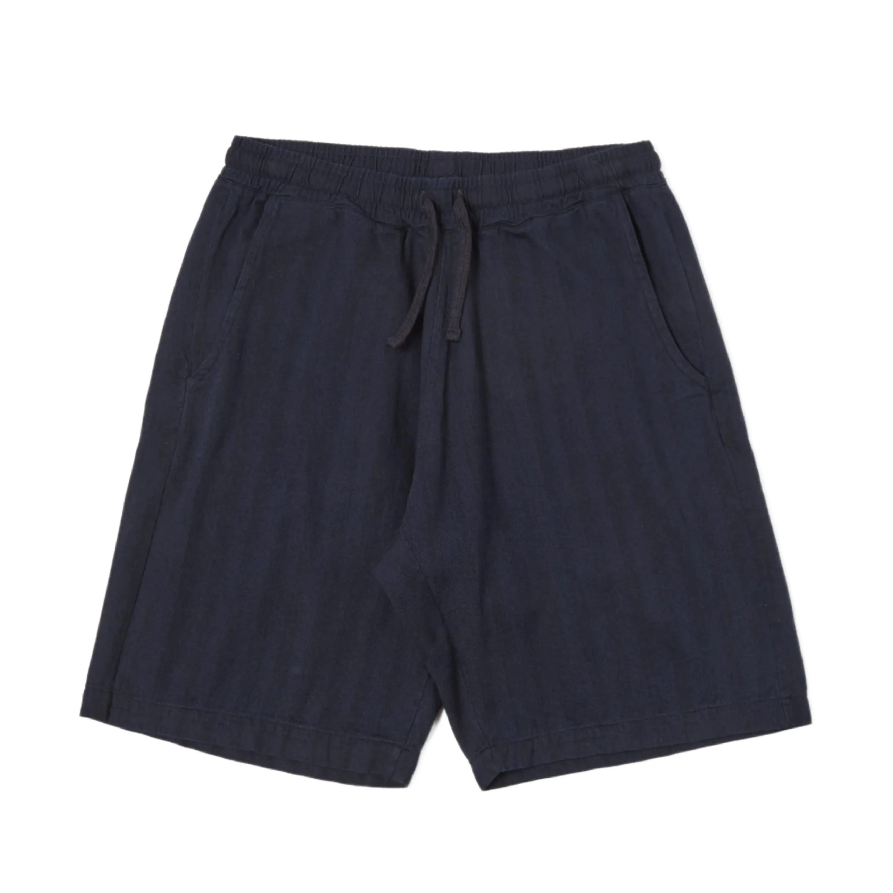 UNIVERSAL WORKS Lumber Short In Indigo Herringbone Denim