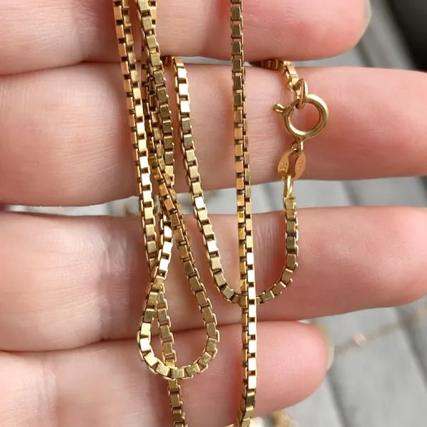 Vintage Box Link Chain Necklace