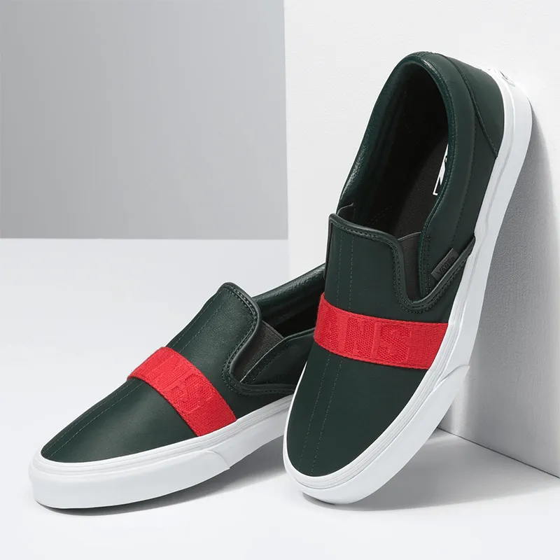 [VN0A5HZR9JF] LEATHER & WEBBING CLASSIC SLIP-ON WEBBING