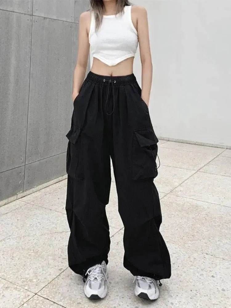 Y2K Women Streetwear Techwear Cargo Korean