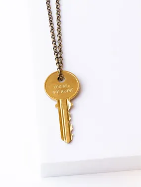 YOU ARE NOT ALONE Classic Key Necklace